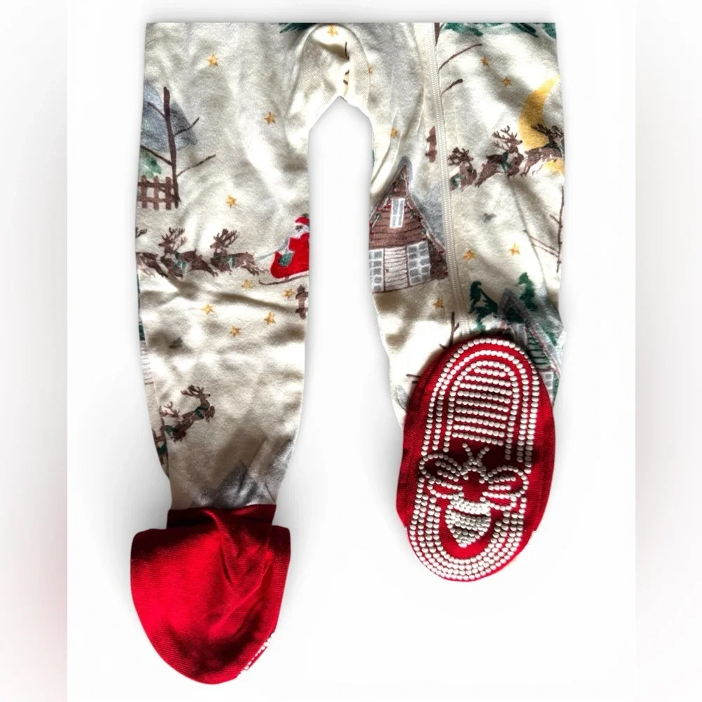 Burt's Bees Baby Holiday Organic Cotton Onesies Pajamas. Size 12 Months